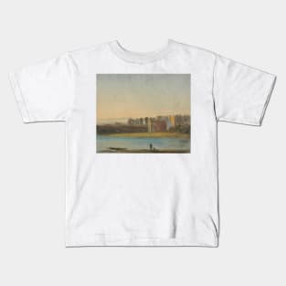 View over the Elbe by Johan Christian Dahl Kids T-Shirt